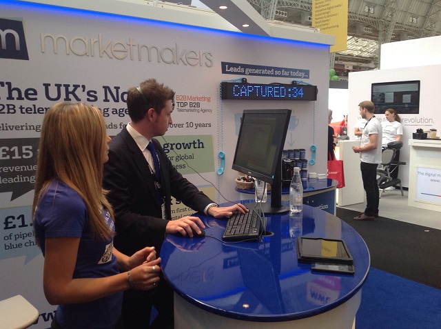 Hayley and Tom on the stand 1 - MarketMakers dial up a storm at Marketing Week Live