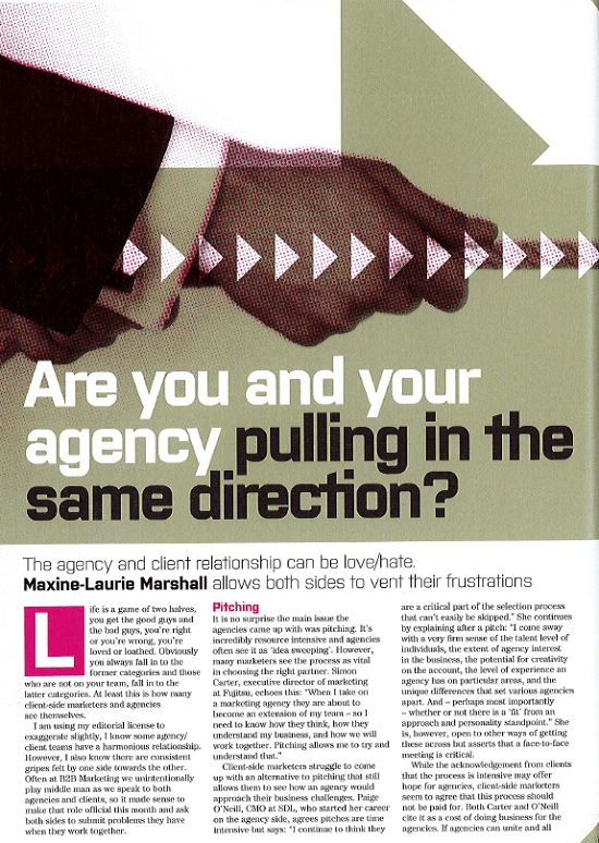 agency marketmakers relationship page1 - Are you and your agency pulling in the same direction?