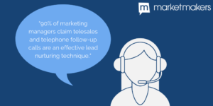 90 of marketing managers claim telesales and telephone follow up calls are an effective lead nurturing technique.  300x150 - B2B telemarketing - By Luca Wills