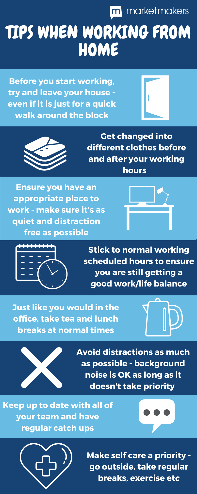 Tips when working from home - MarketMakers Top Tips when working from home